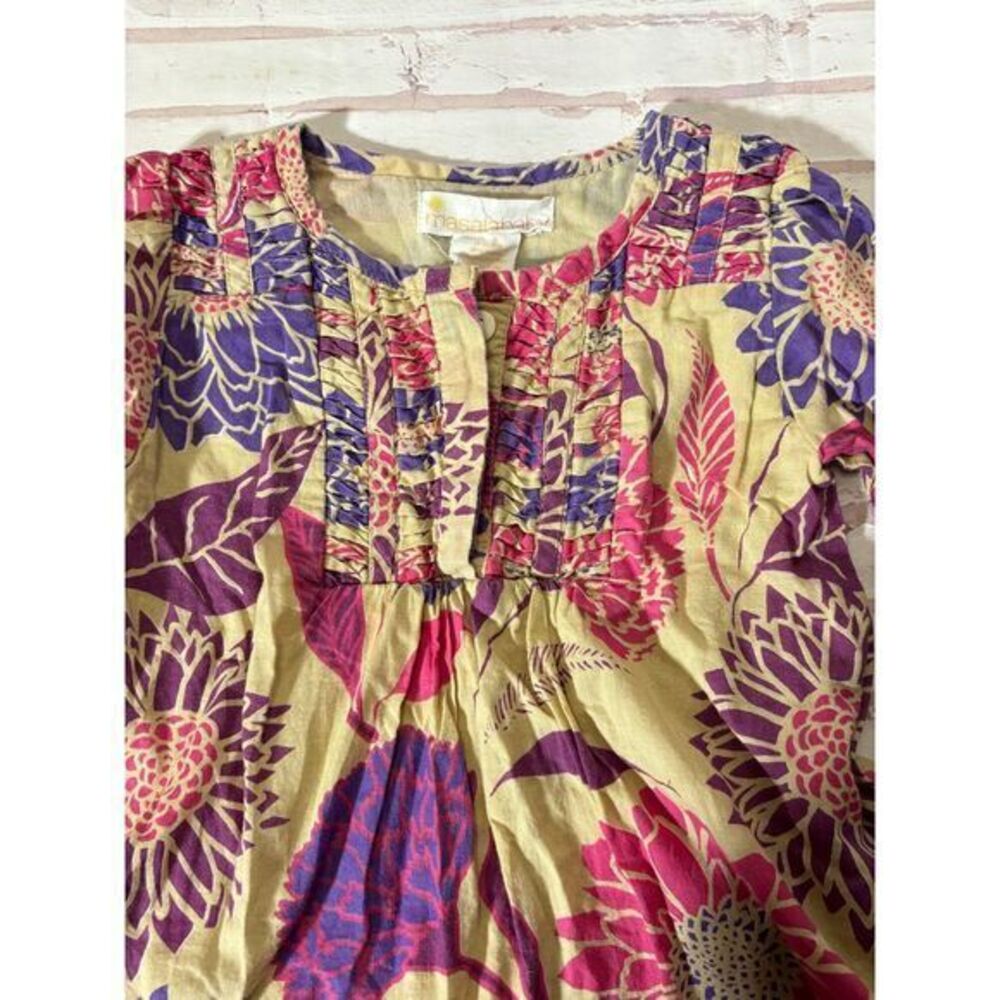 Masala Baby Floral Print Boho Cotton Tunic dress Purple Pink Indian 18-24 mths - Picture 3 of 6